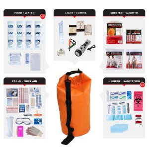 2 Person Comfort Survival Kit, Dry Bag