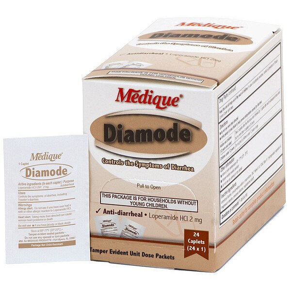 Anti-Diarrhea Tablets, 24 Tablets Per Box, Medique, 20064
