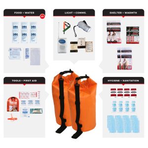 4 Person Necessity Survival Kit, Dry Bag