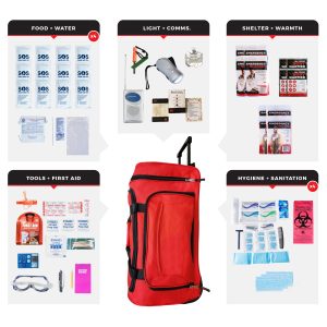 4 Person Essential Survival Kit, Rolling Bag
