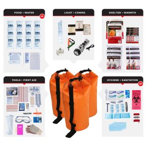 6 Person Comfort Survival Kit, Dry Bag