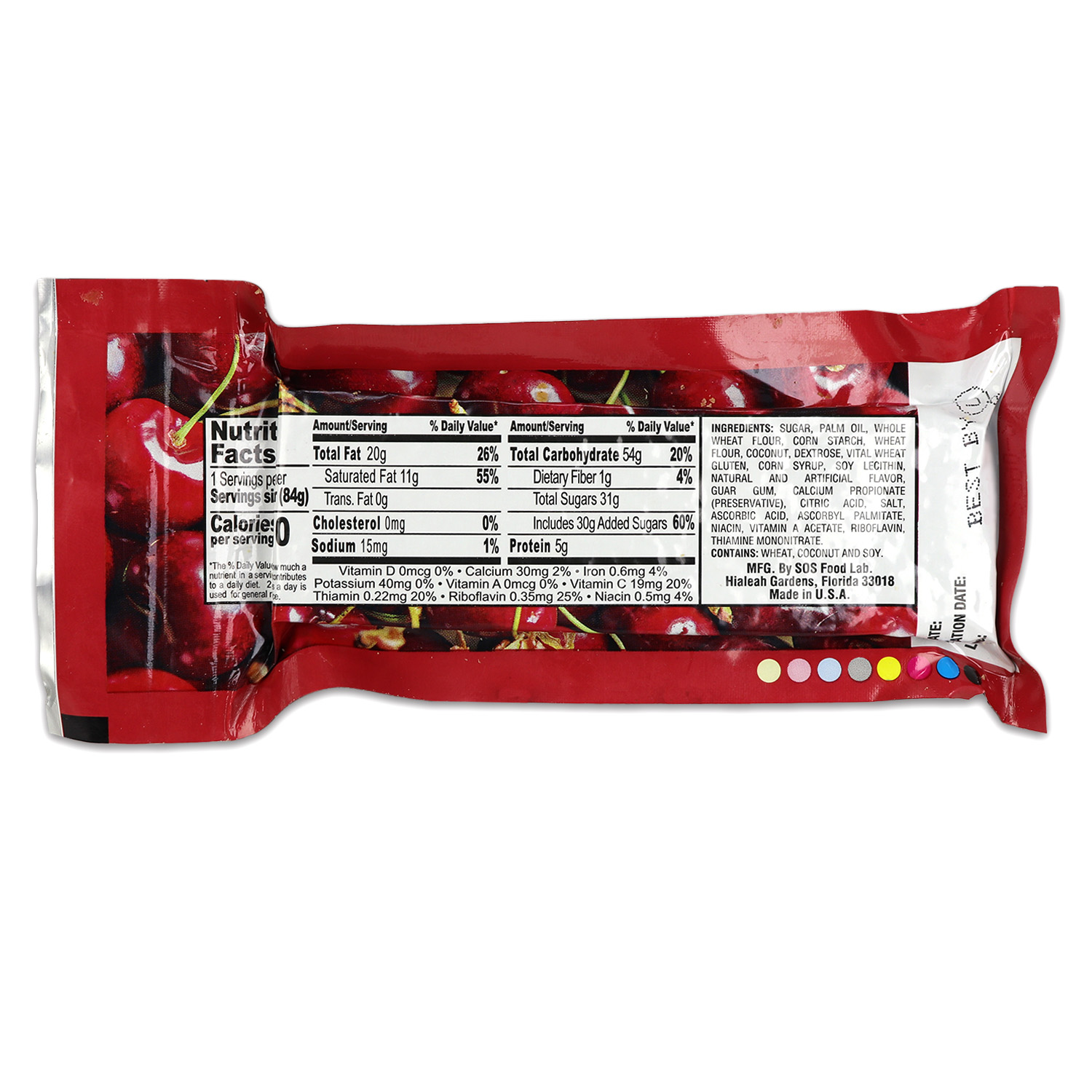 Cherry Flavored Emergency Food Bars - Pack of 6 - Image 4