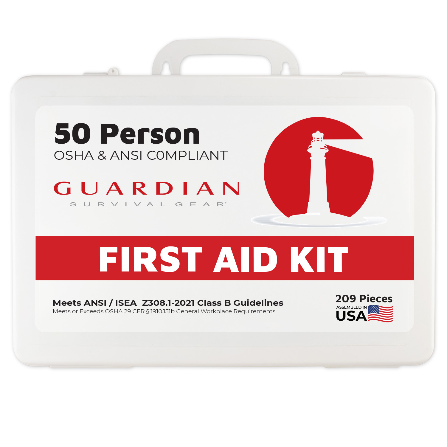 Guardian 25-50 Person First Aid Kit - Plastic