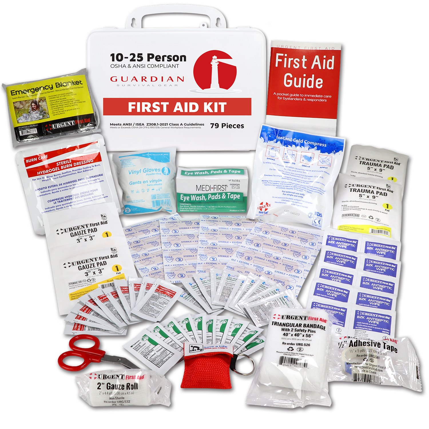 Guardian 10-25 Person First Aid Kit - Plastic