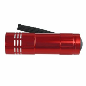 Alternative view of Metal Handheld Red Flashlight with Nylon Wrist Strap