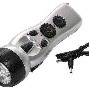 Dynamo Flashlight with Am/Fm Radio, Siren, and Cell Phone Charger