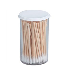 Cotton tipped applicator, 3", non-sterile, 100 per vial