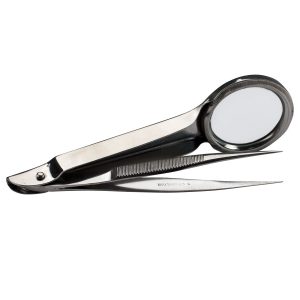 Tweezers with Magnifier, 3-3/4"