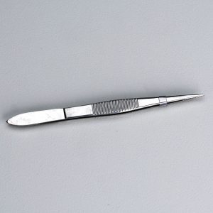 Deluxe Tweezers, 4-1/2" Stainless Steel, Pointed Edge, 1 each