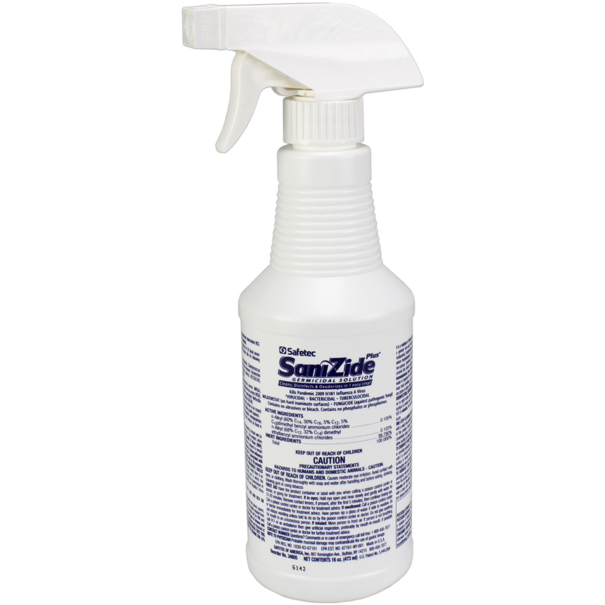 Sanizide Plus Environmental Surface Germicidal Solution, 16 oz. bottle w/ trigger - 1 each