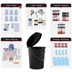 4 Person Necessity Survival Kit, Bucket and Lid
