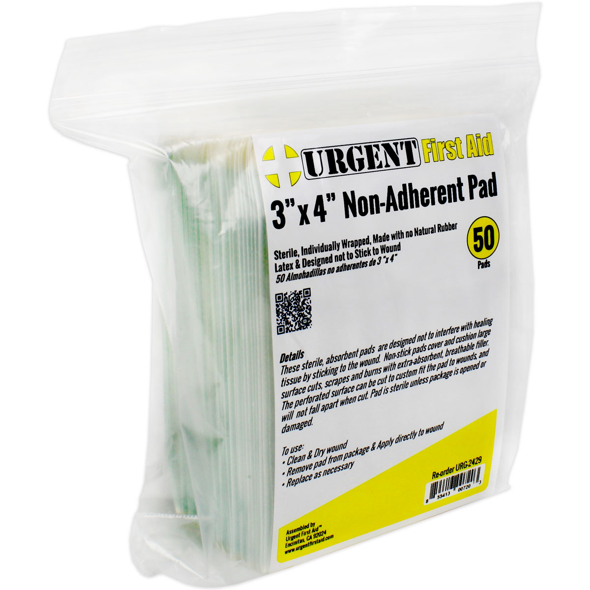 3"x4" Non-Adherent Pad, 50 Per Bag - Image 2