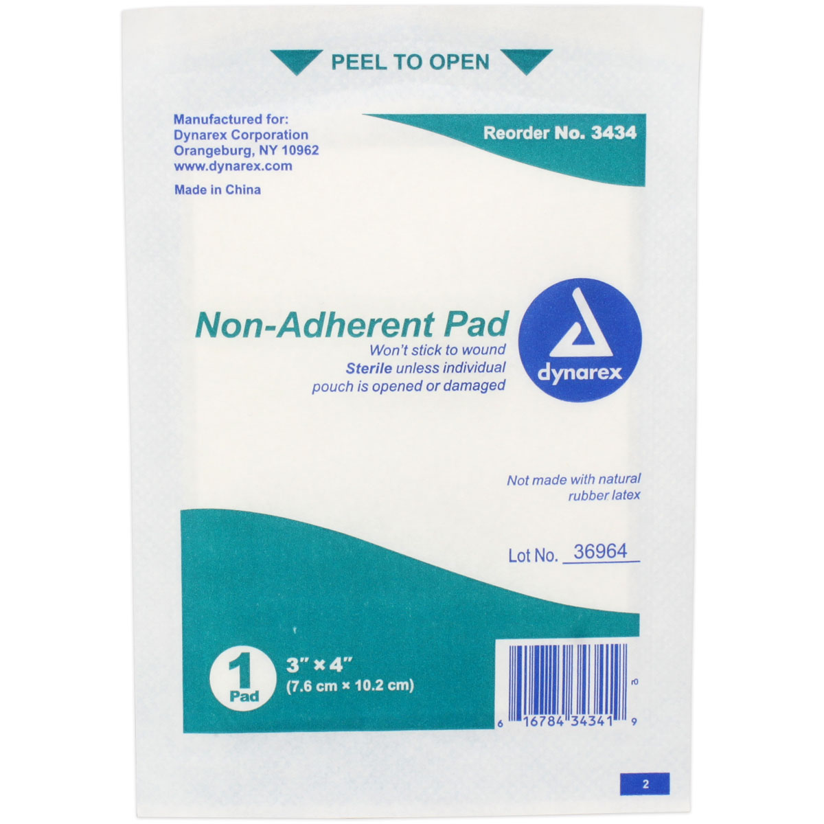 3"x4" Non-Adherent Pad, 50 Per Bag - Image 3