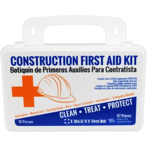 Alternative view of Bilingual OSHA Contractors First Aid Kit for Job Sites up to 10 People, 97 pieces