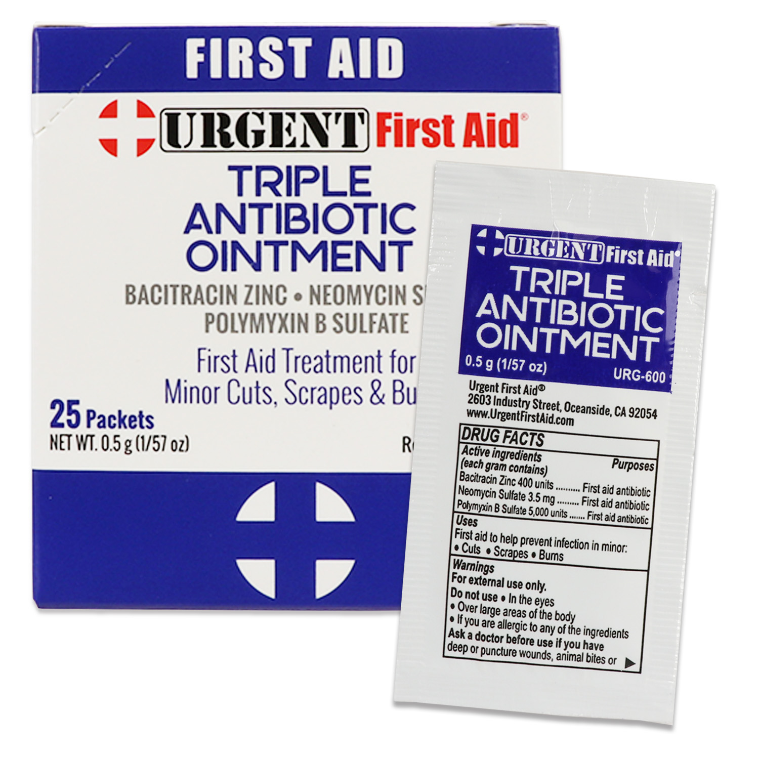 Triple Antibiotic Ointment, 0.5gm, 25 per box