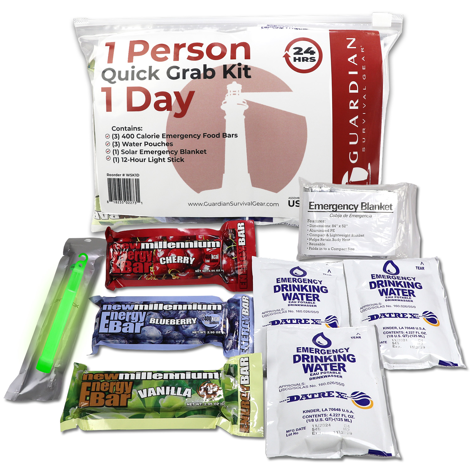 1 Day Quick Grab Kit in Resealable Bag - Image 2